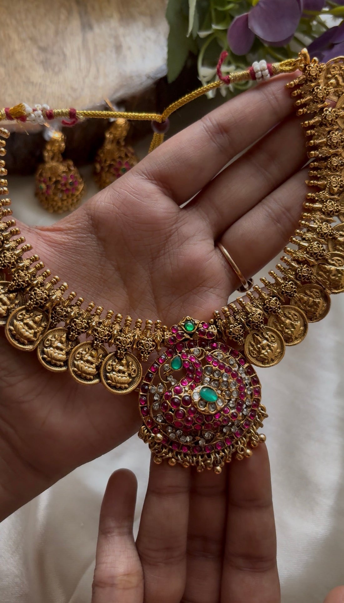 Peacock Coin necklace