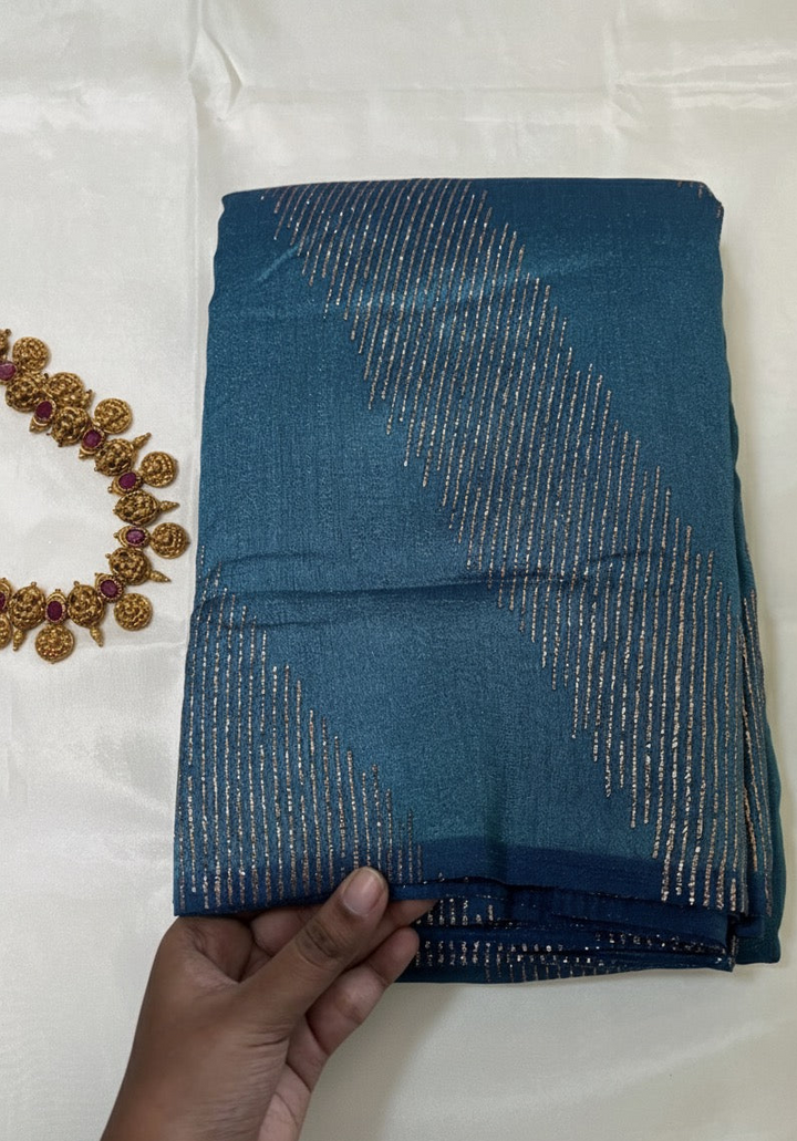 Vichithra silk (foil prints with no blouse)