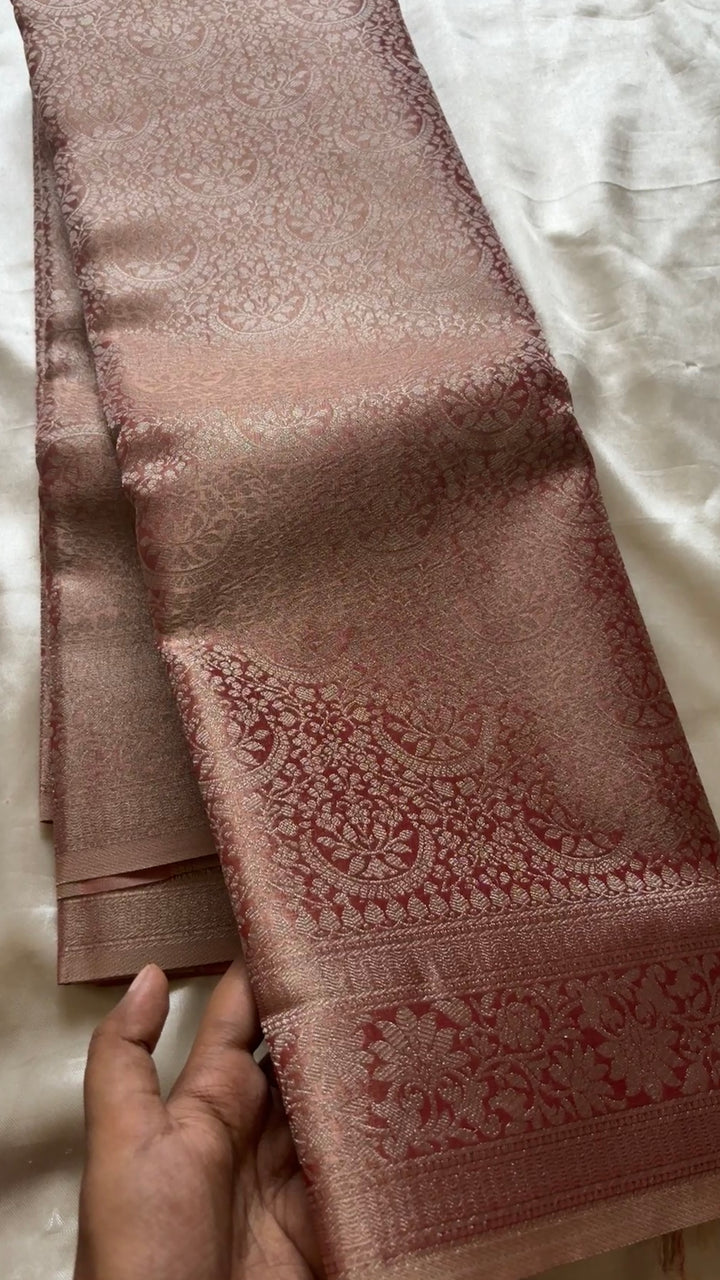 Tissue brocade silk