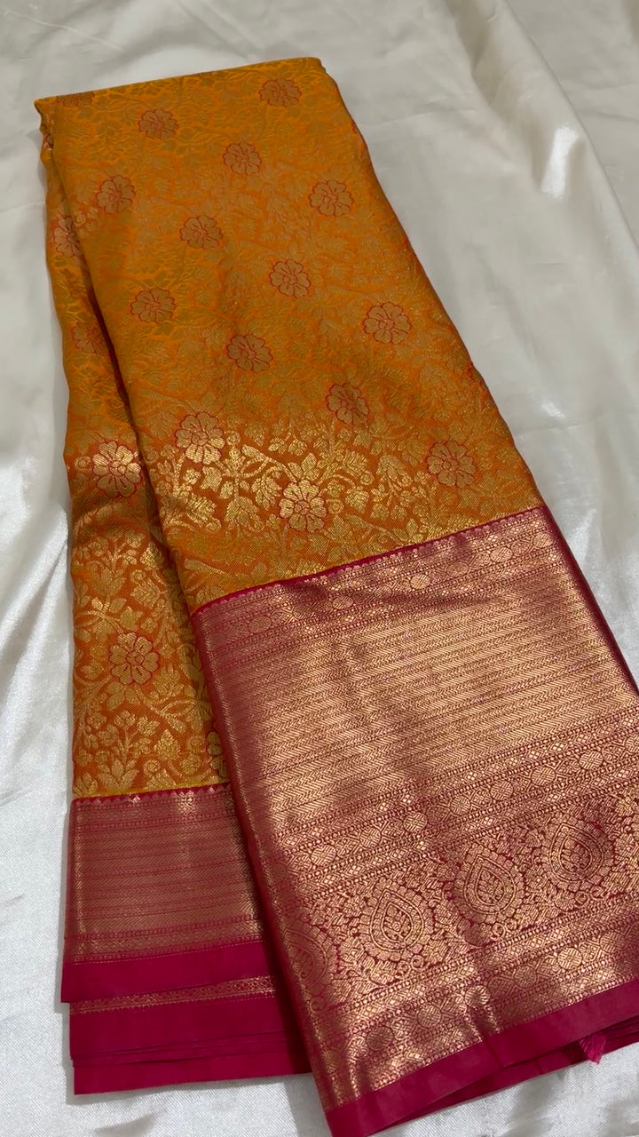 Semi tissue Kanchipuram saree