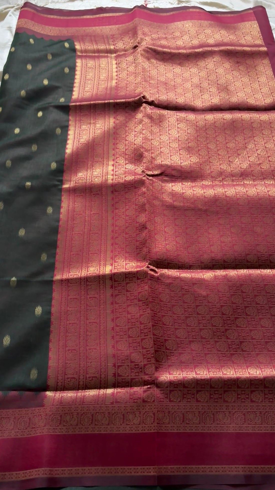 Silk cotton with Kanchi border kr21