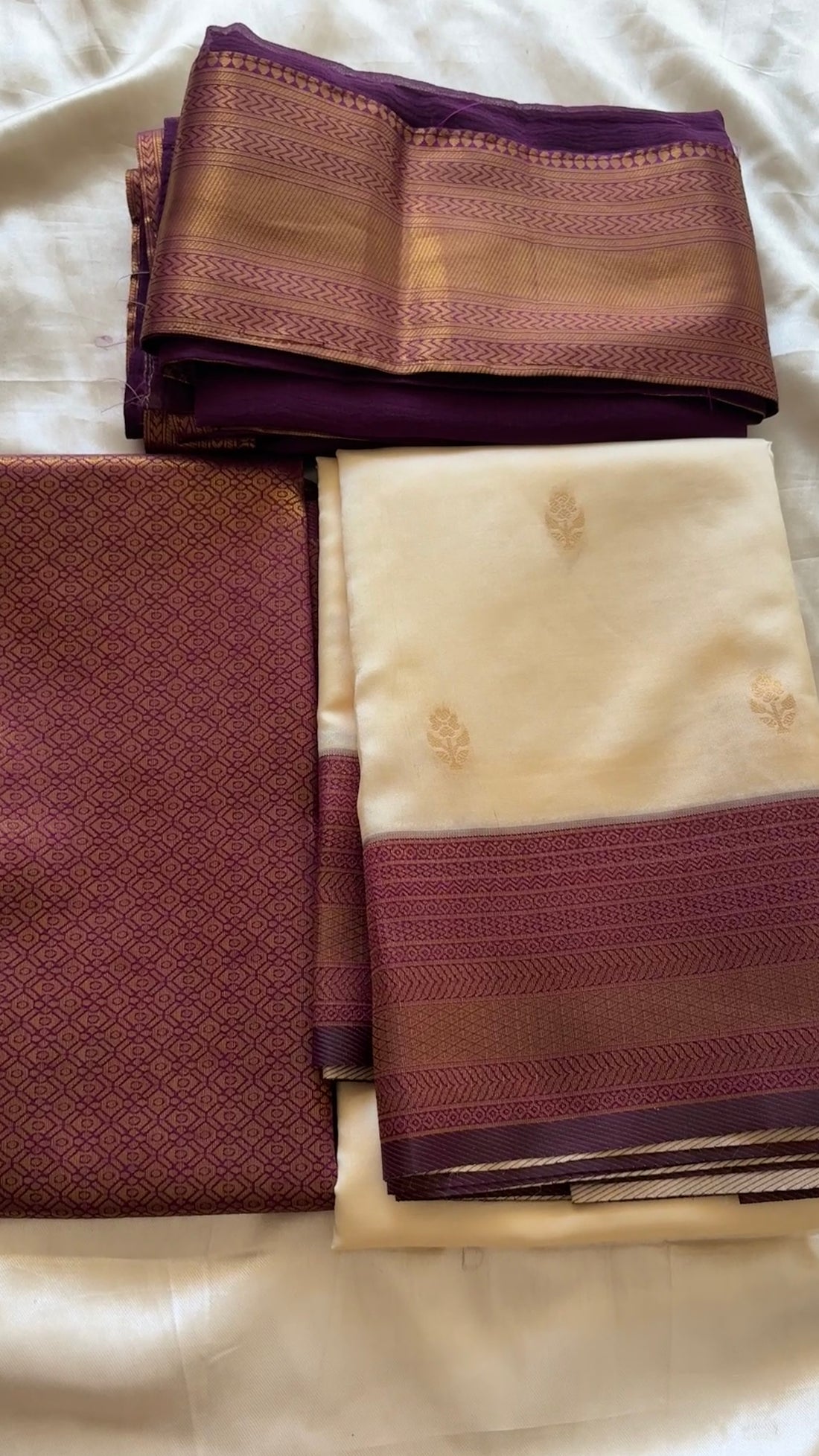 Unstitched premium half saree materia ( Purple ) kr 133