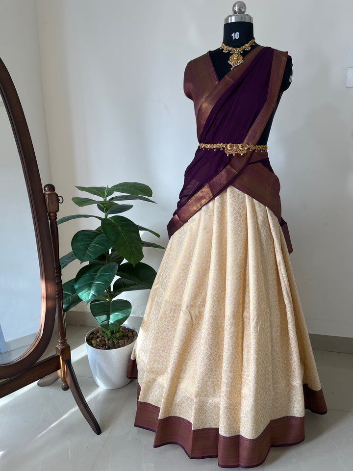 Unstitched premium half saree material