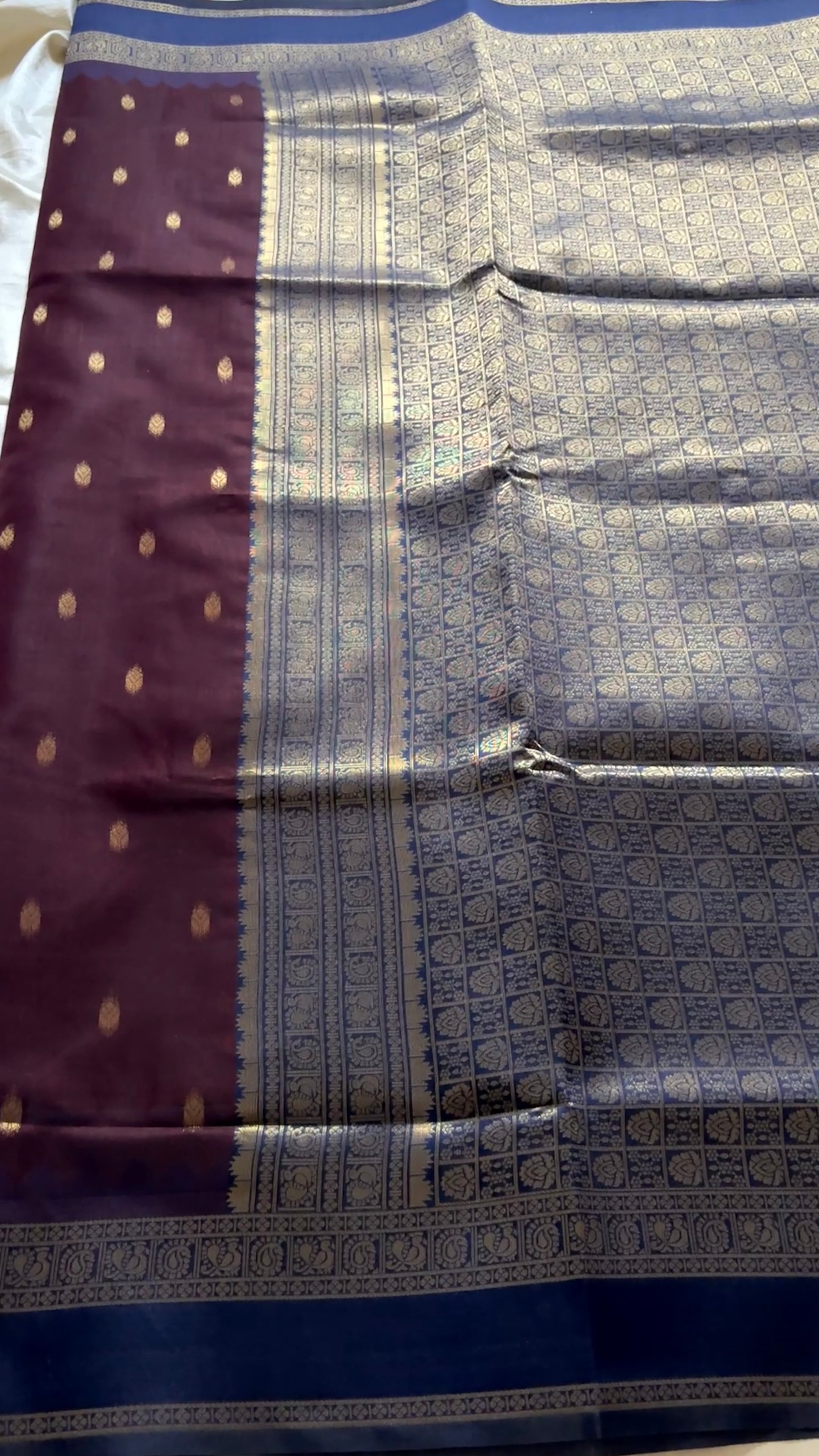 Silk cotton with Kanchi border kr20
