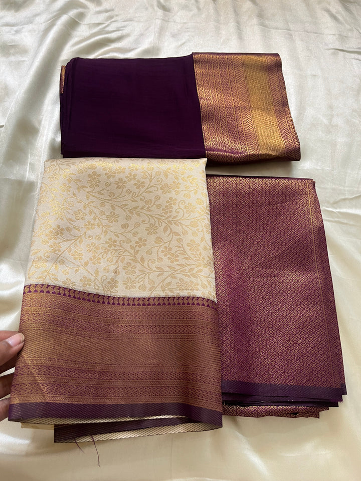 Unstitched premium half saree material