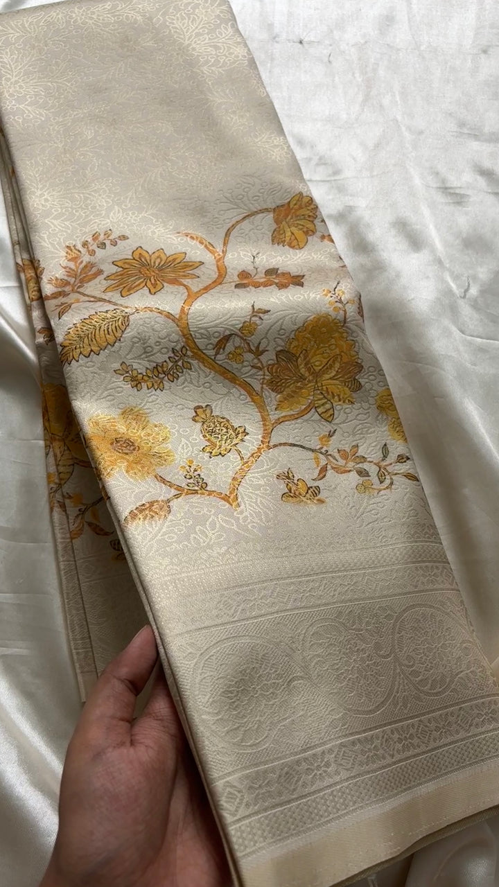 Soft silk with digital print kr130