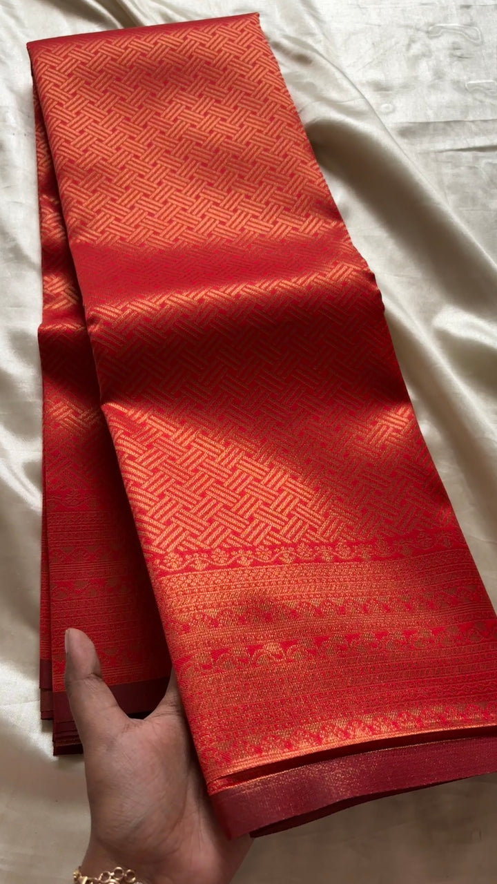 Semi brocade soft Silk kr100