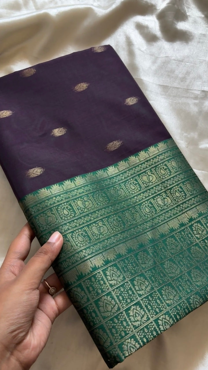 Silk cotton with Kanchi border kr19