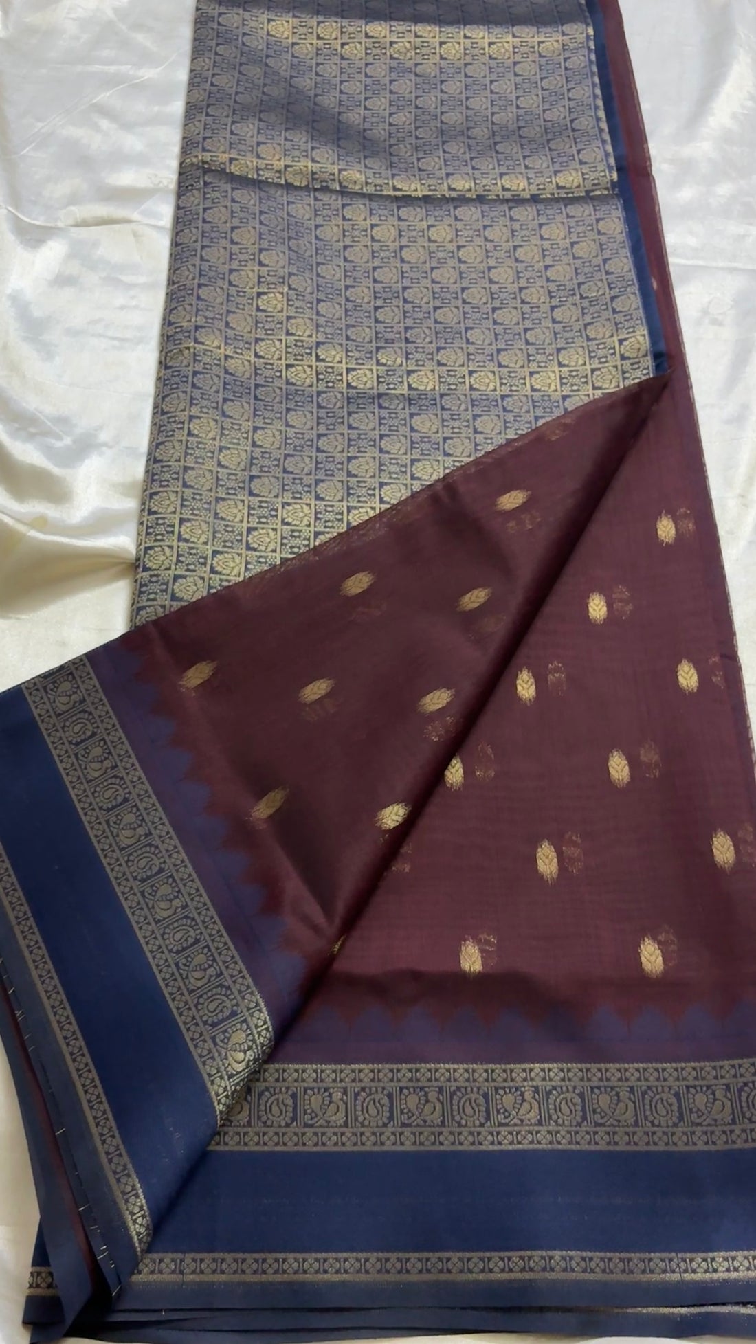 Silk cotton with Kanchi border kr20