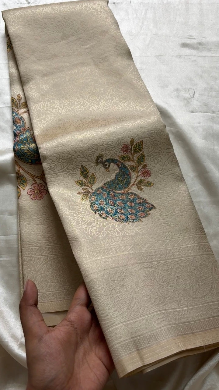 Soft silk with digital print KR129