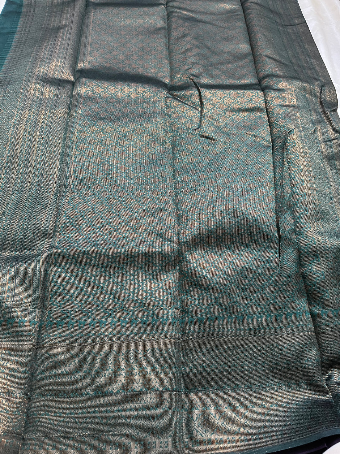 Brocade Soft Silk with char coal zari