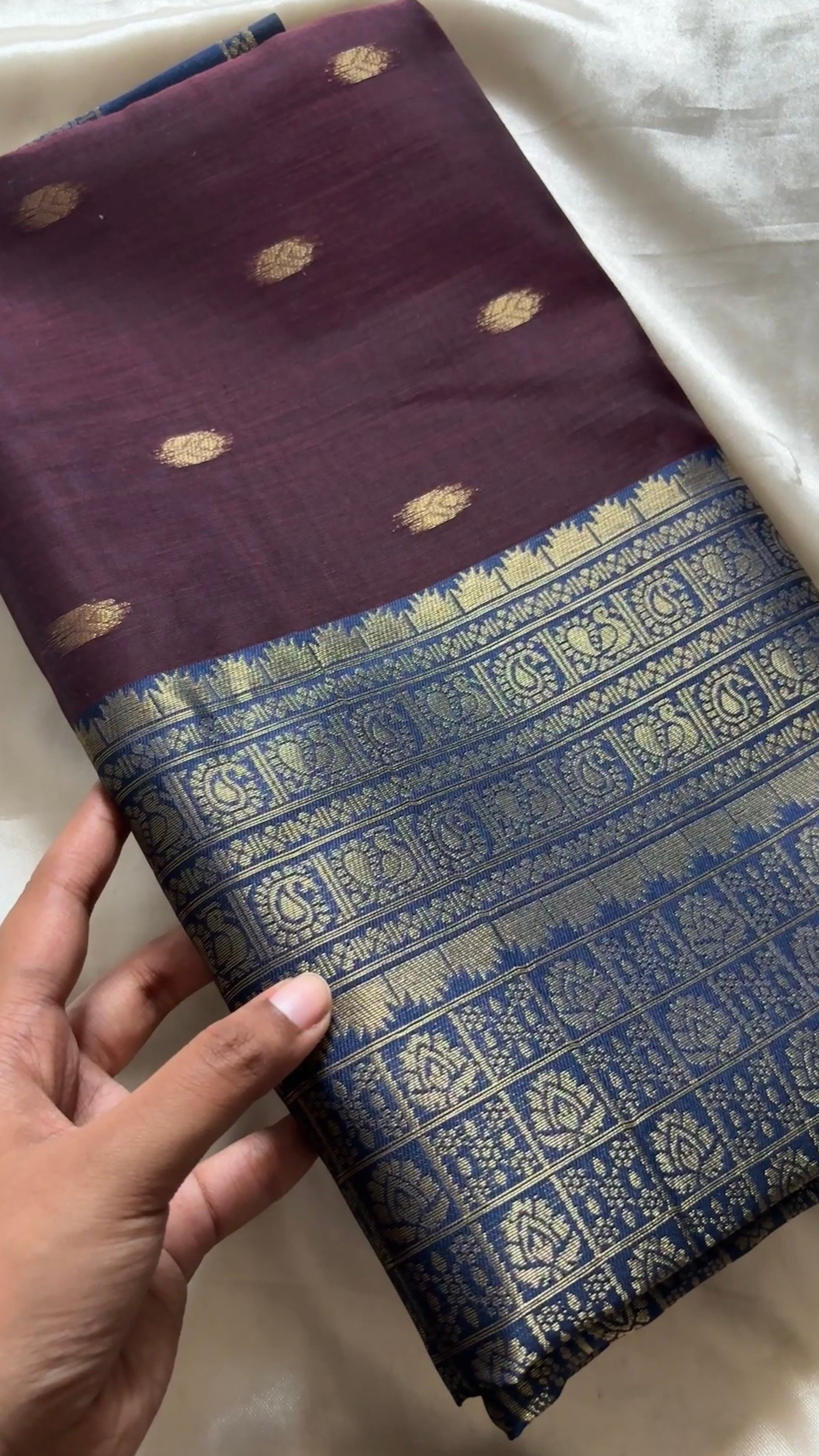 Silk cotton with Kanchi border kr20