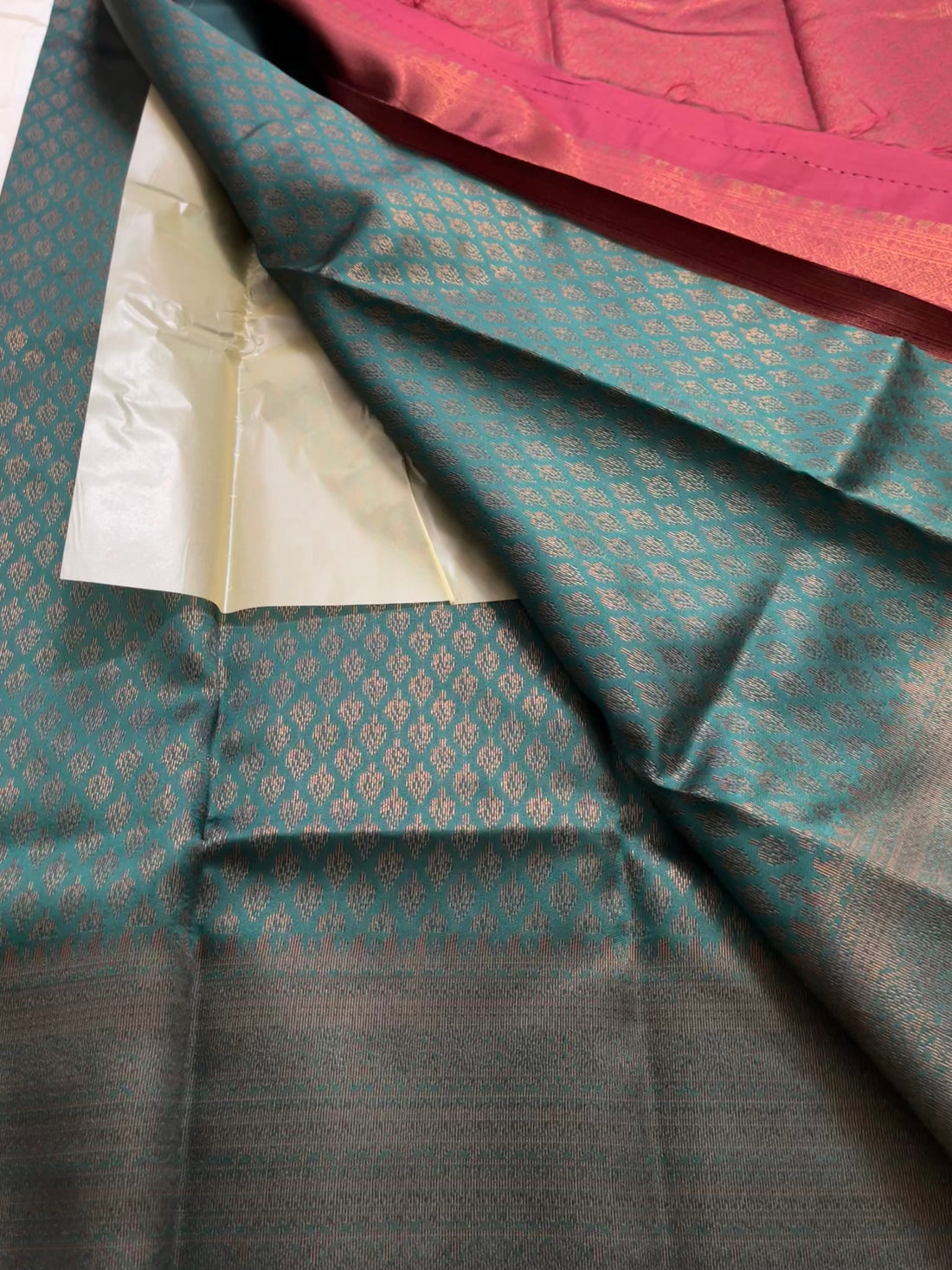 Brocade Soft Silk with char coal zari