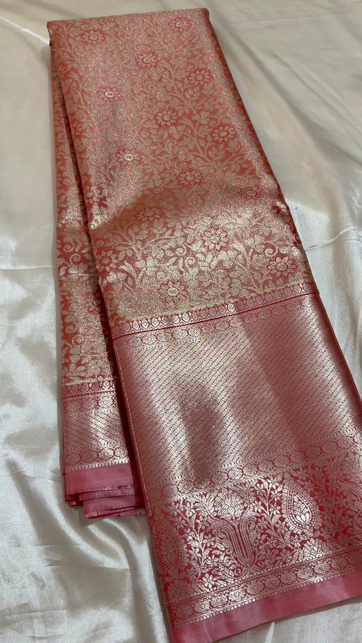 Semi tissue Kanchipuram saree