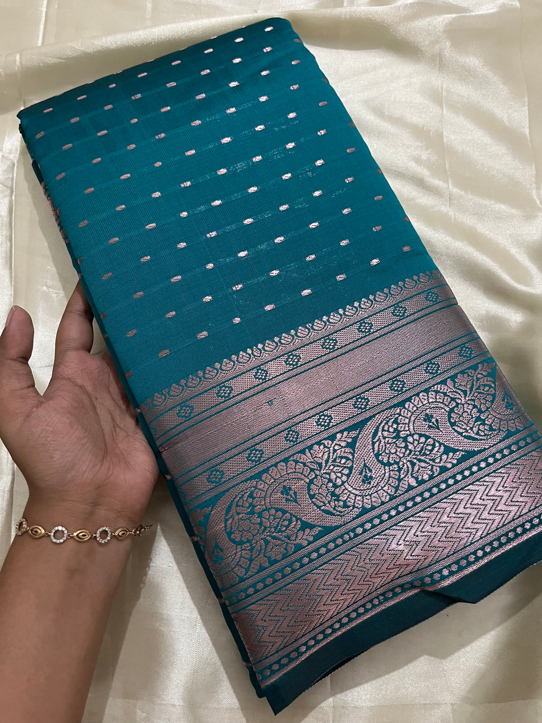 Brocade mixed cotton soft silk