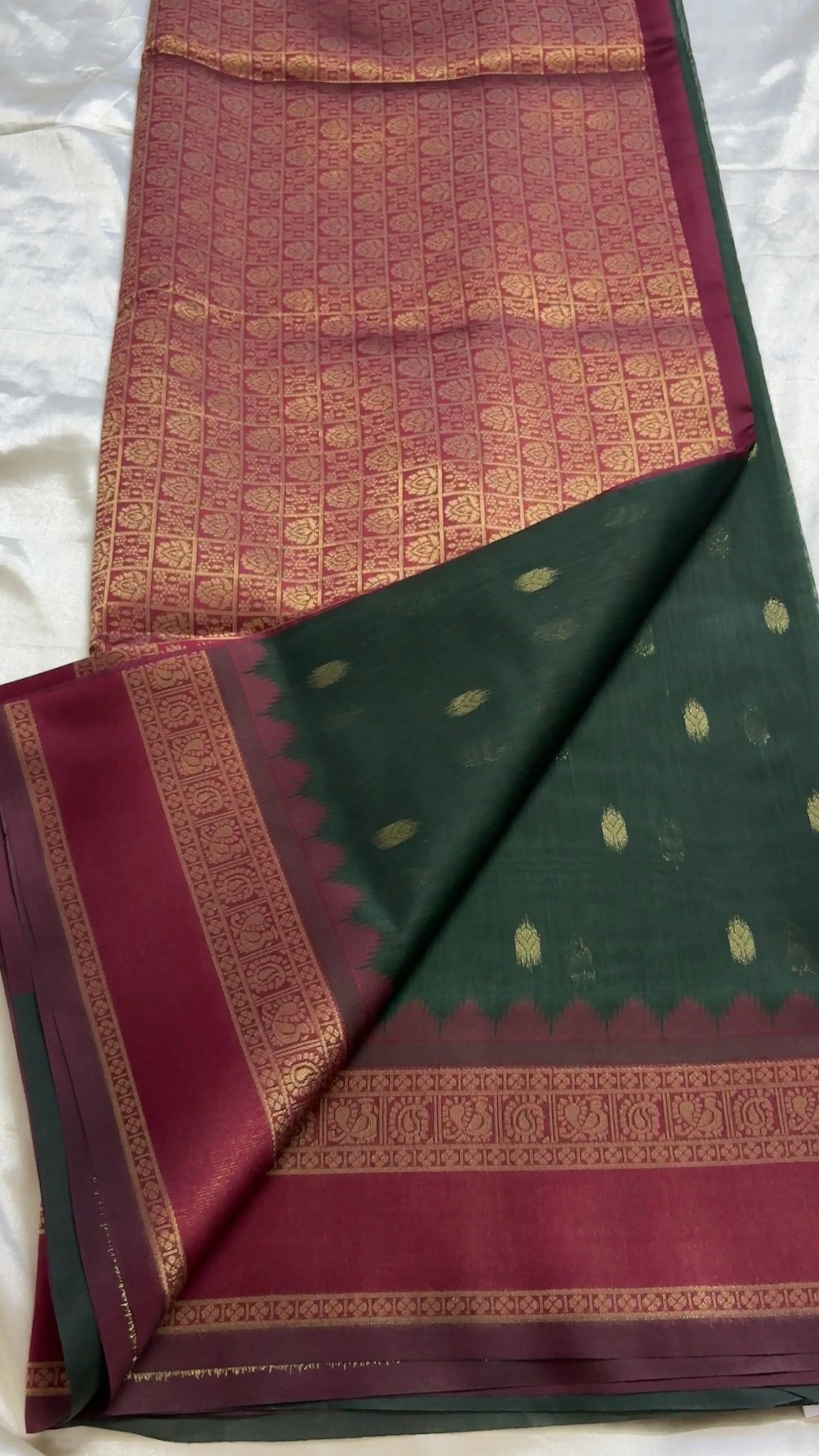 Silk cotton with Kanchi border kr21