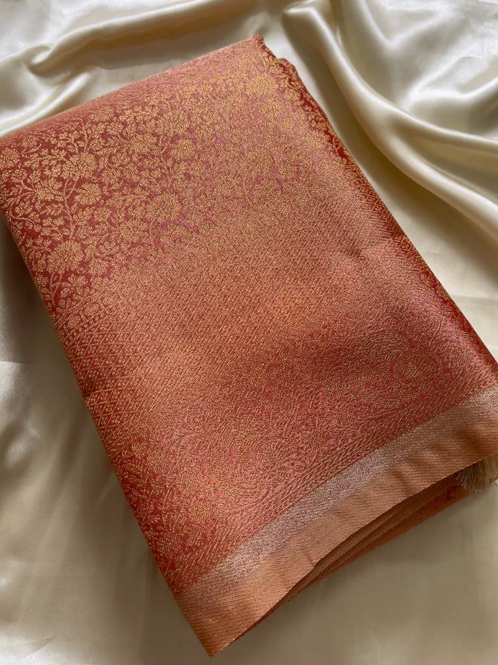 Tissue brocade silk