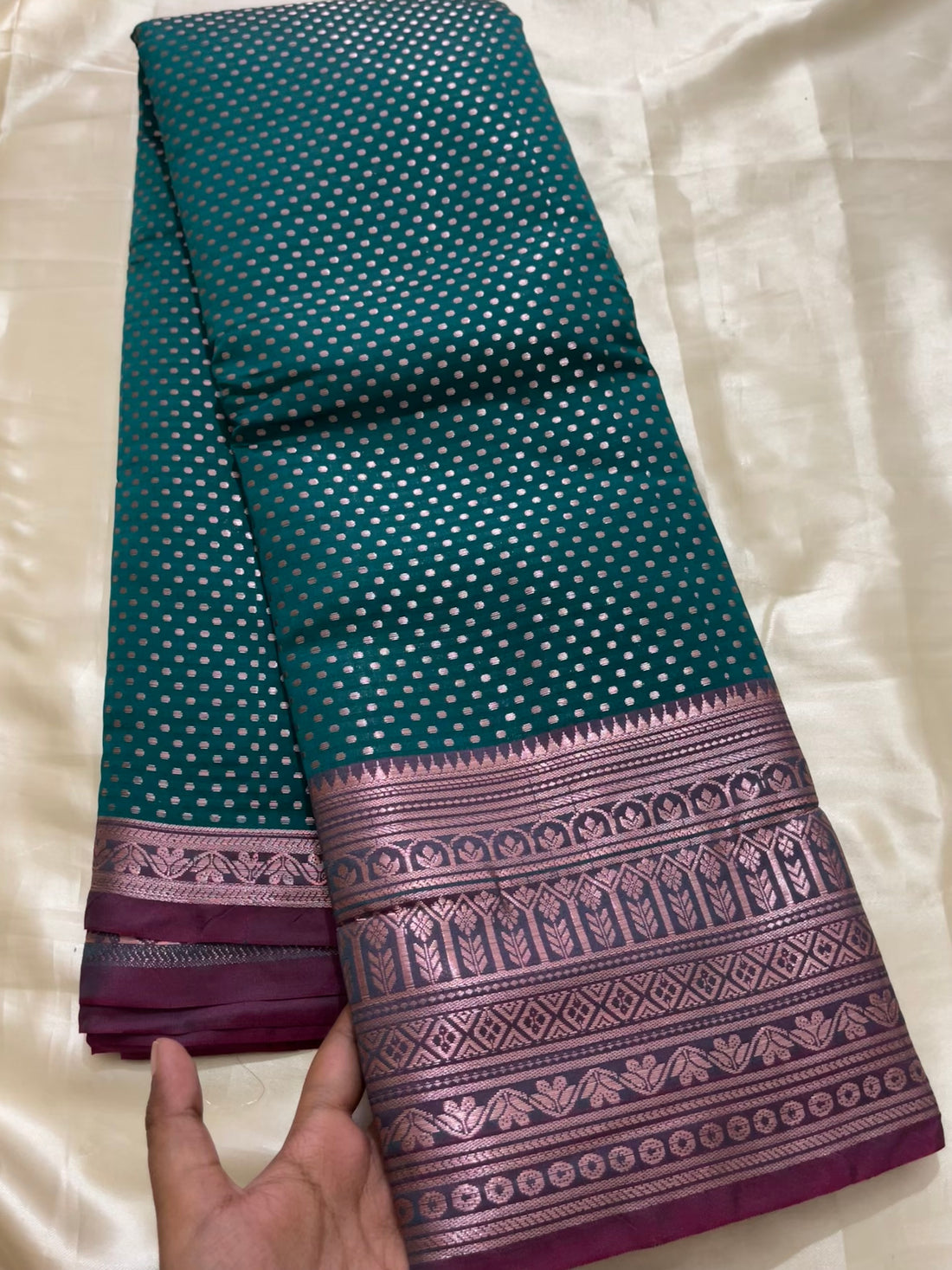 Brocade mixed cotton soft silk