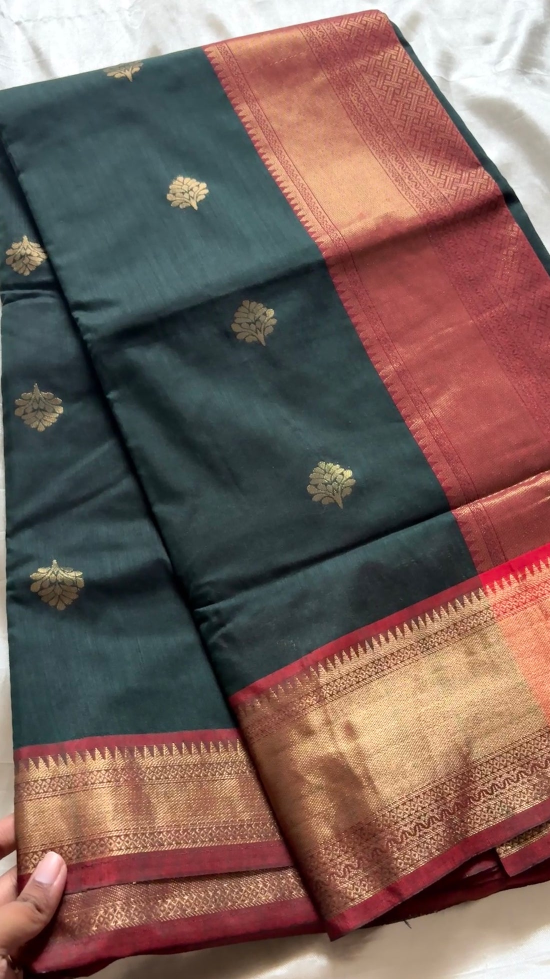 cotton with kanchi border Kr59