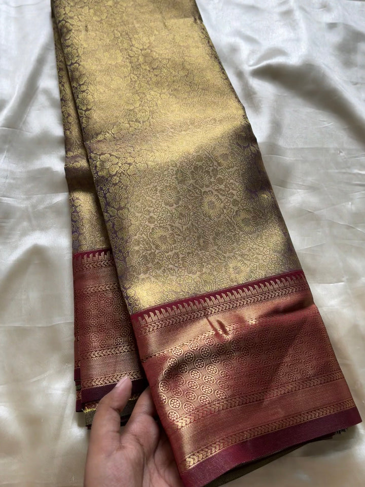 Premium soft Tissue brocade silk kr99