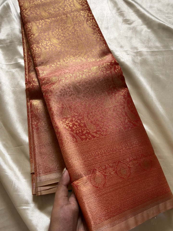 Tissue brocade silk