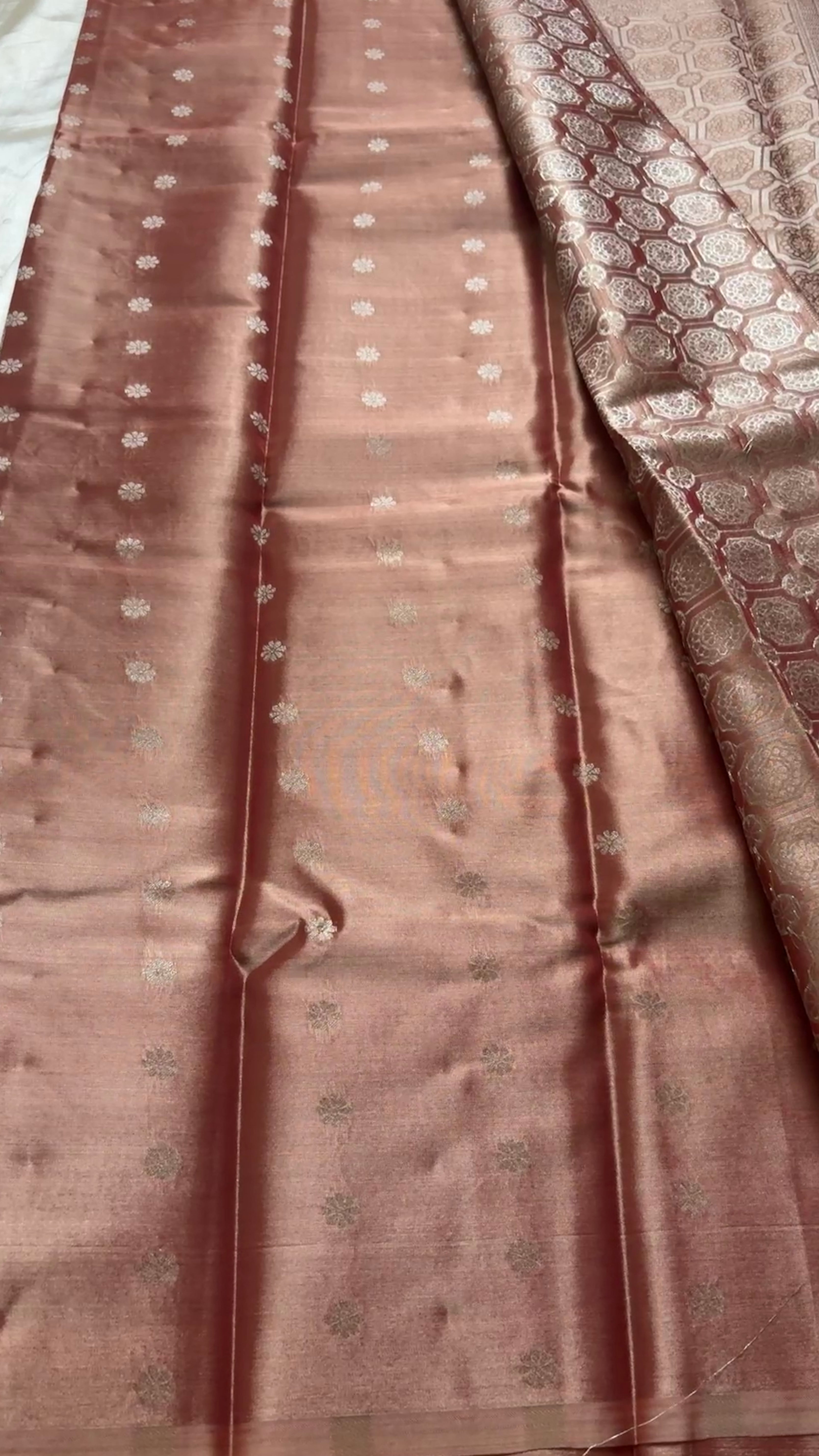 Tissue brocade silk