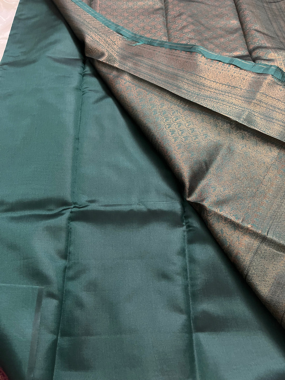 Brocade Soft Silk with char coal zari