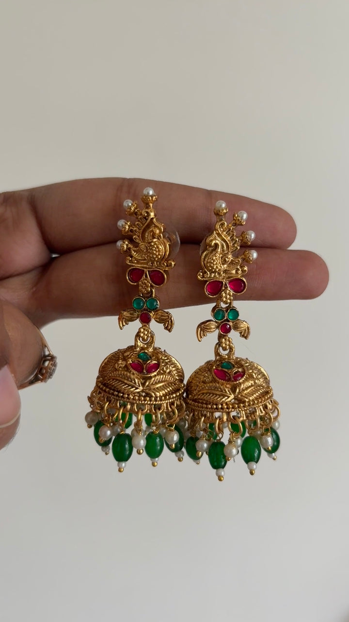 Peacock jhumka