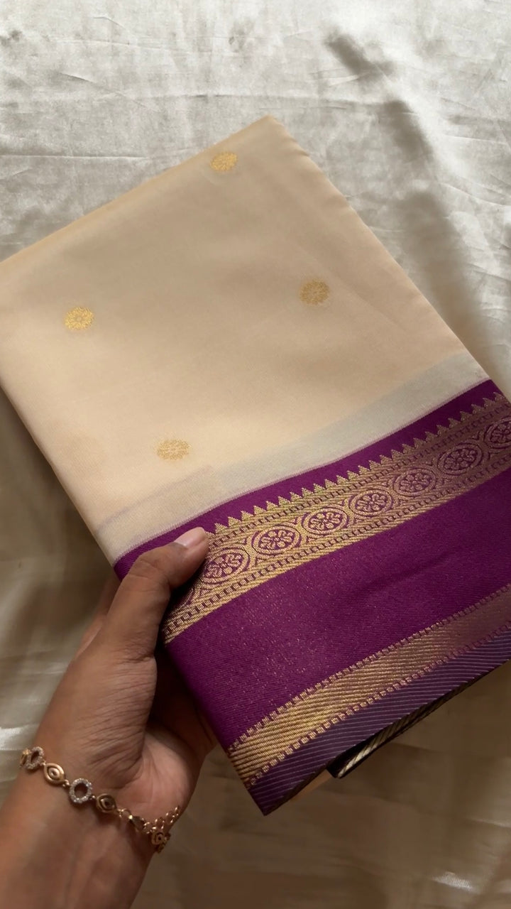 semi soft silk with retta patta border kr94