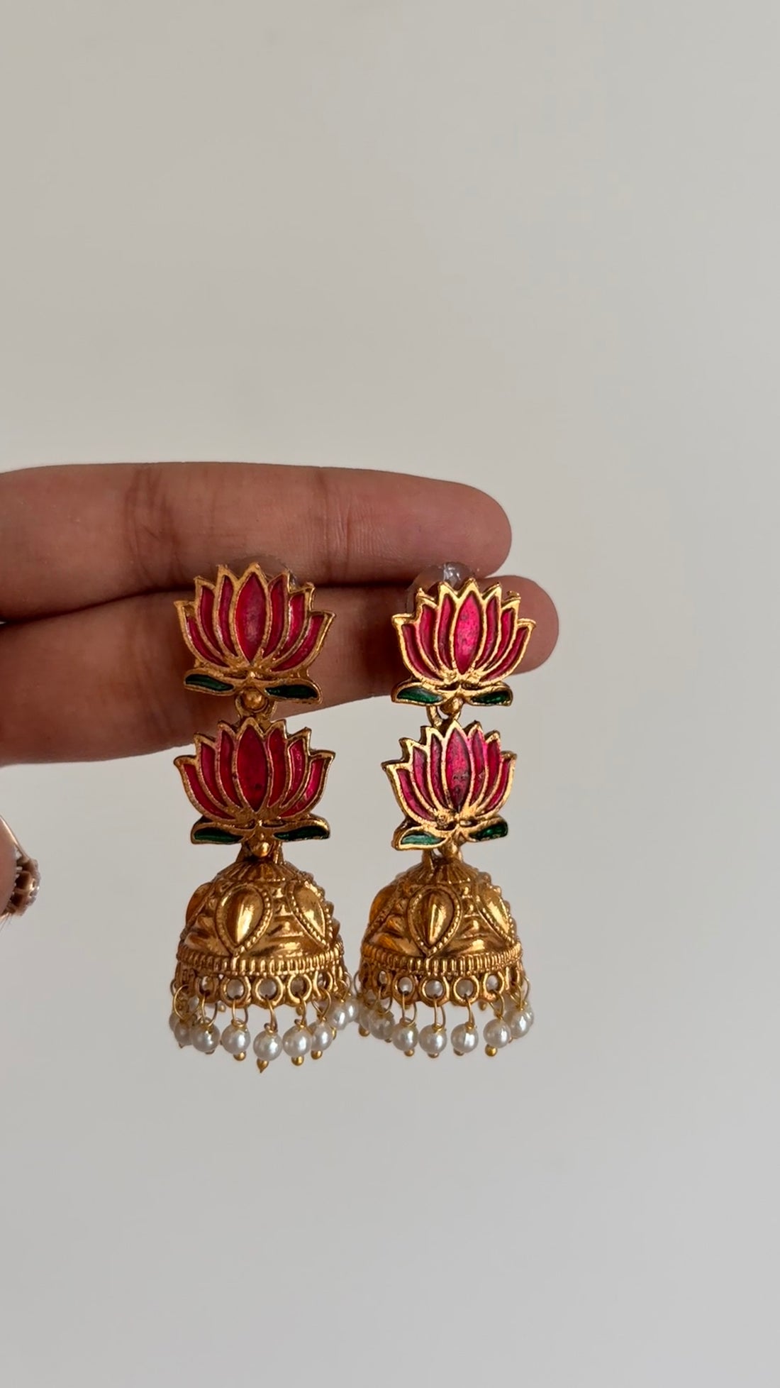 Lotus jhumka