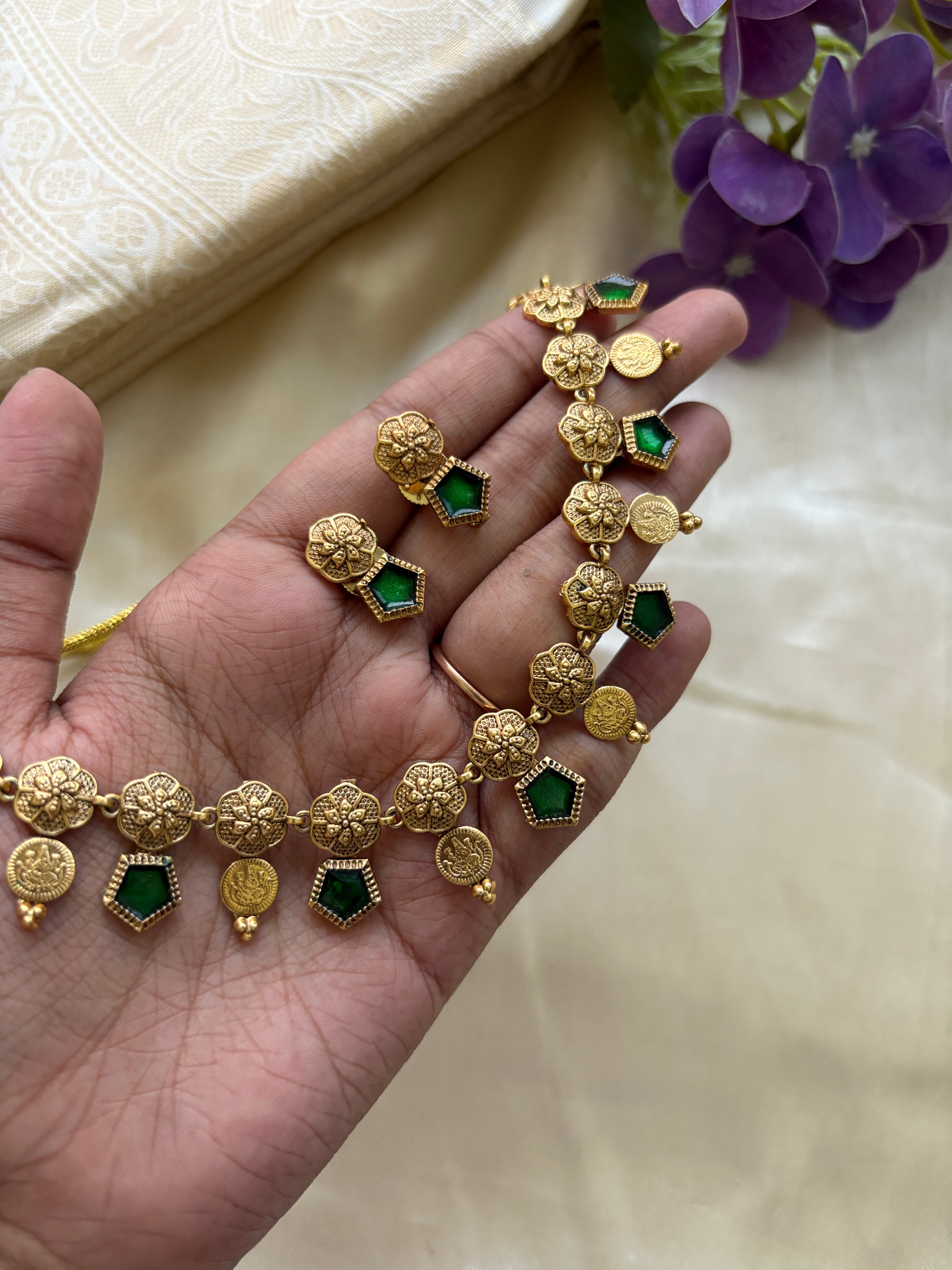 Palakka with coin antique necklace