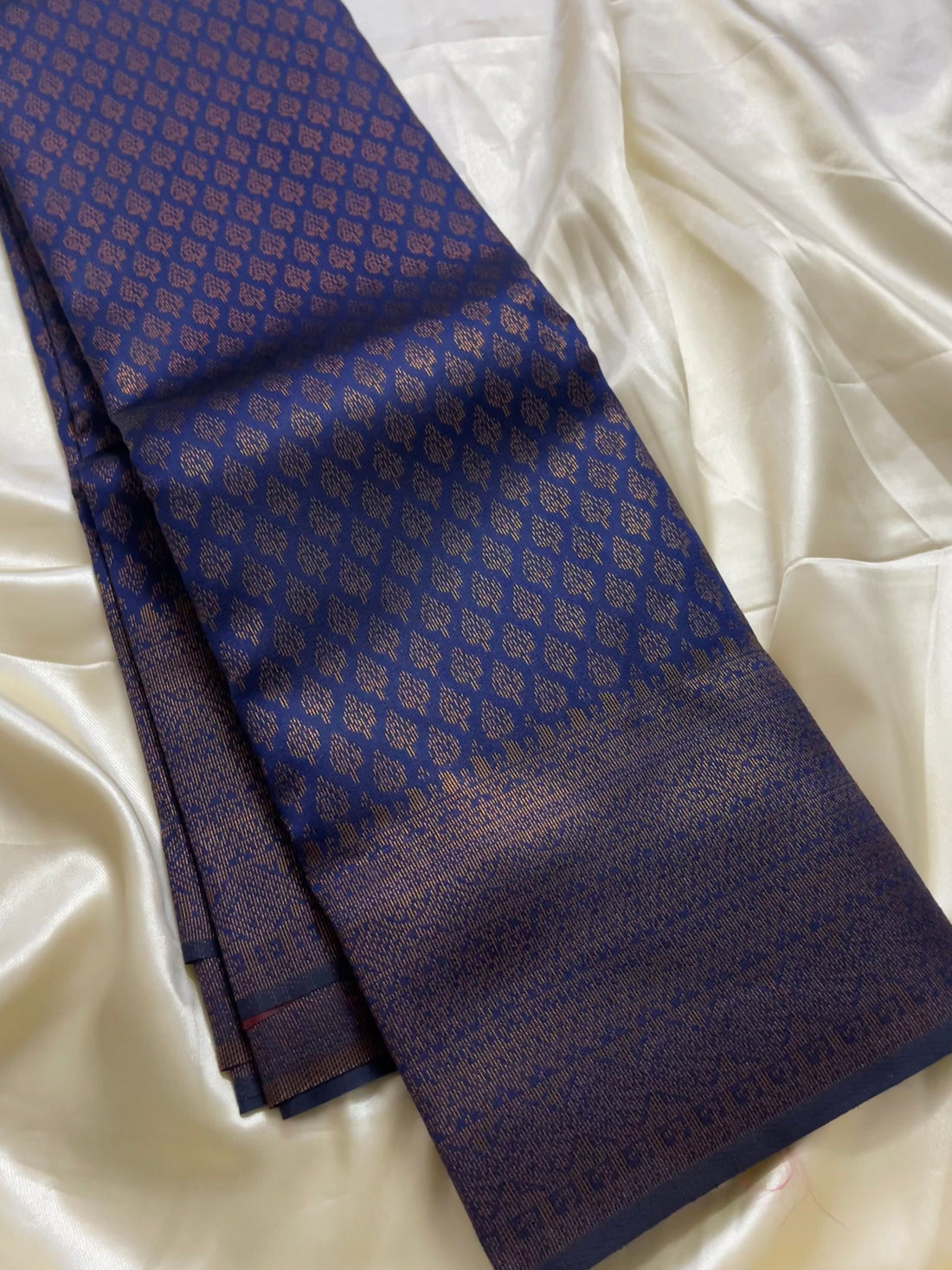Brocade Soft Silk with char coal zari