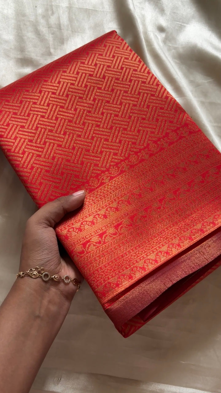 Semi brocade soft Silk kr100