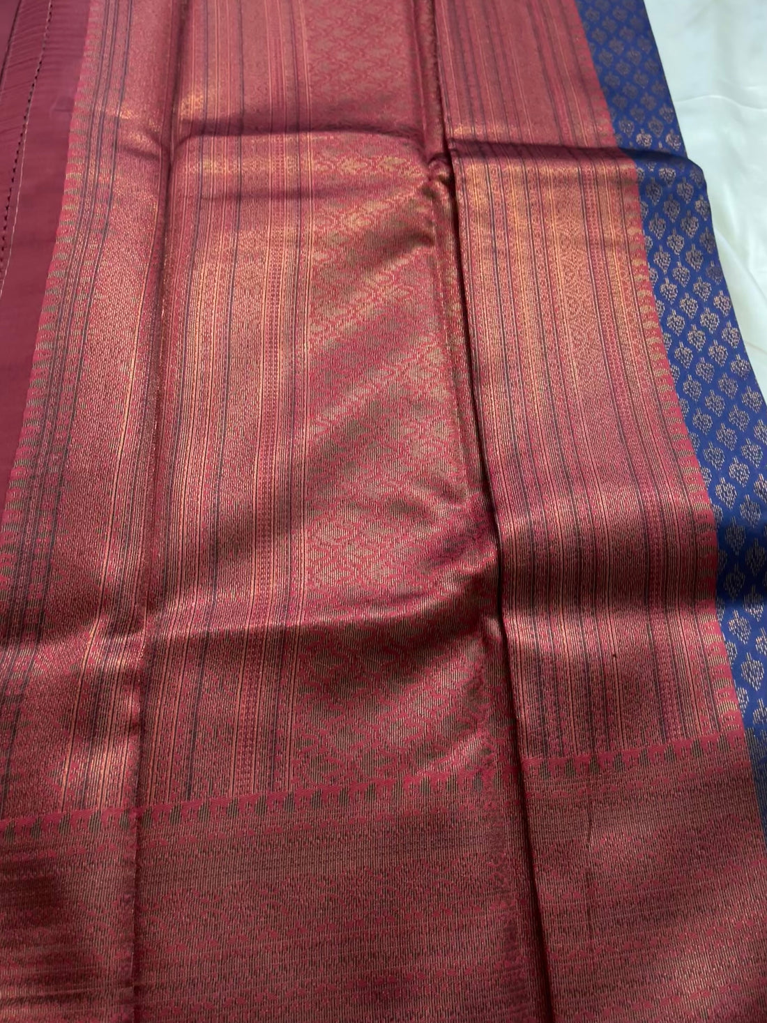 Brocade Soft Silk with char coal zari