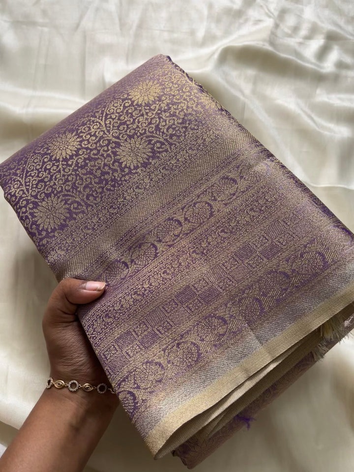 Tissue brocade silk