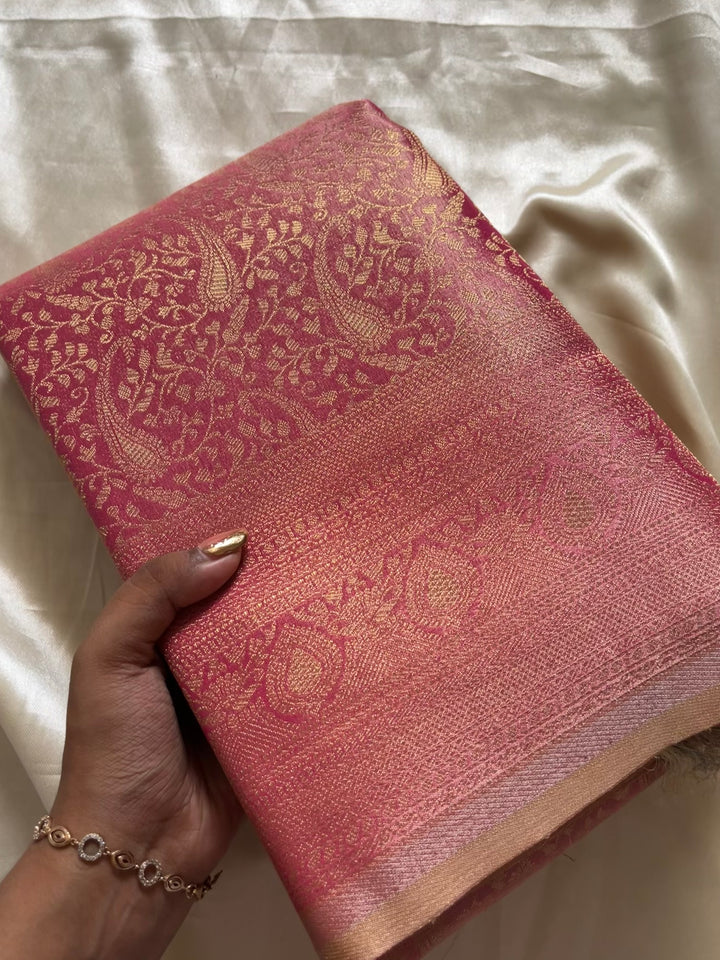 Tissue brocade silk