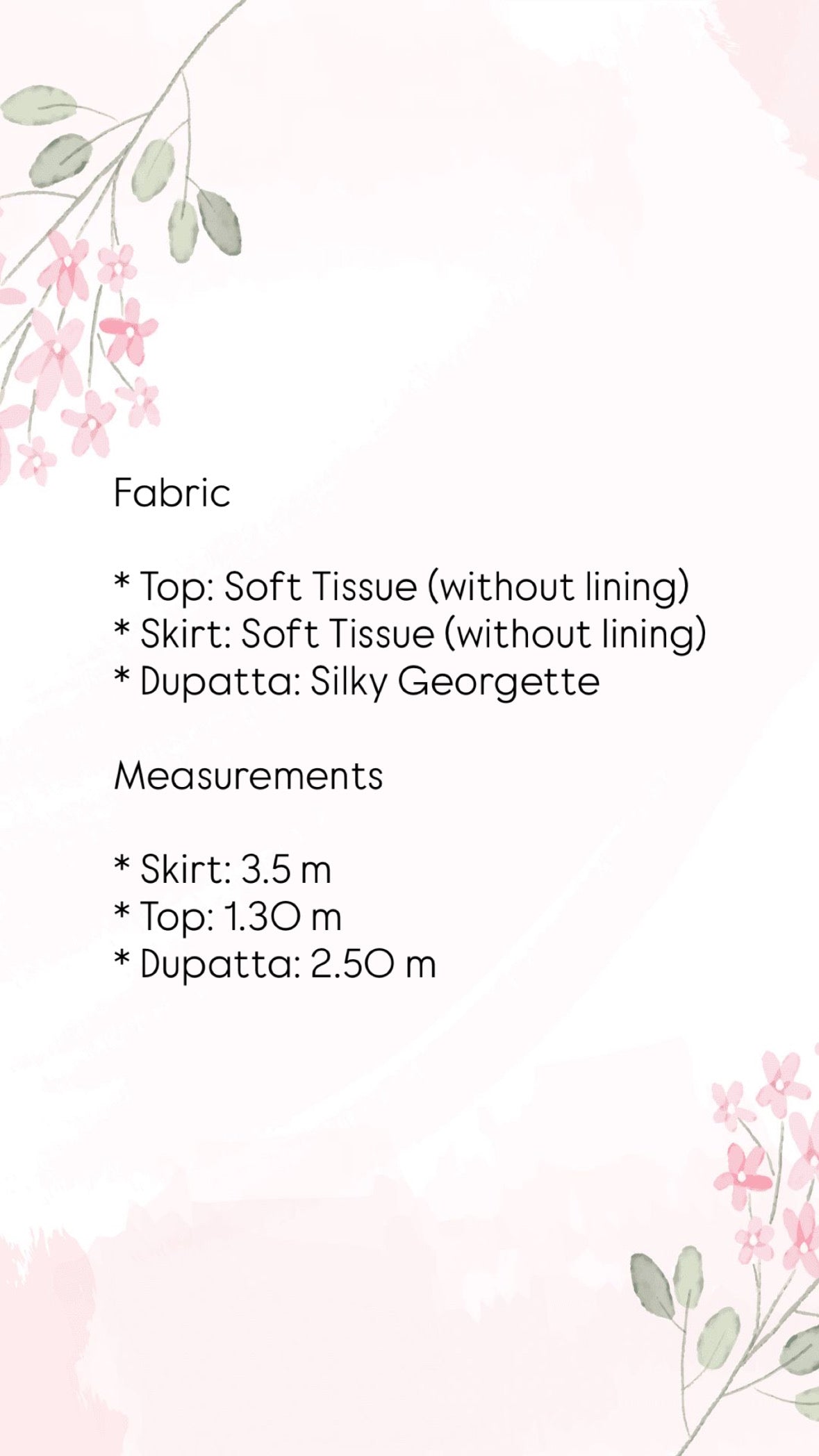 Unstitched half saree material golden beige with pink