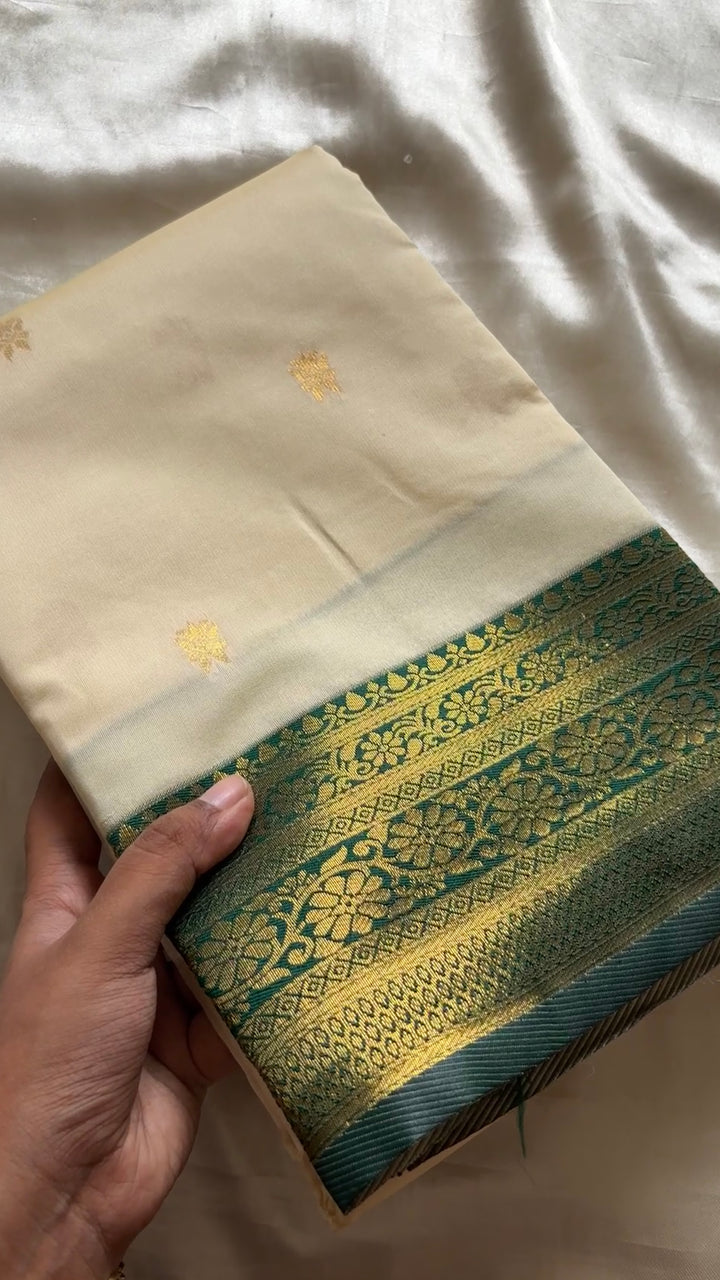 semi soft silk with Kanchi borders KR27