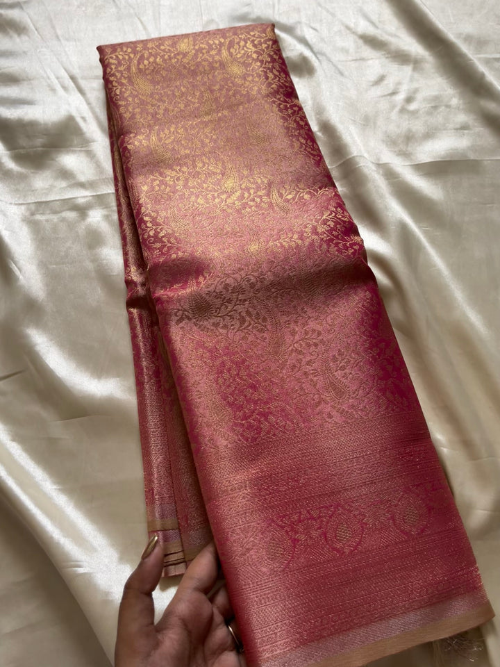 Tissue brocade silk