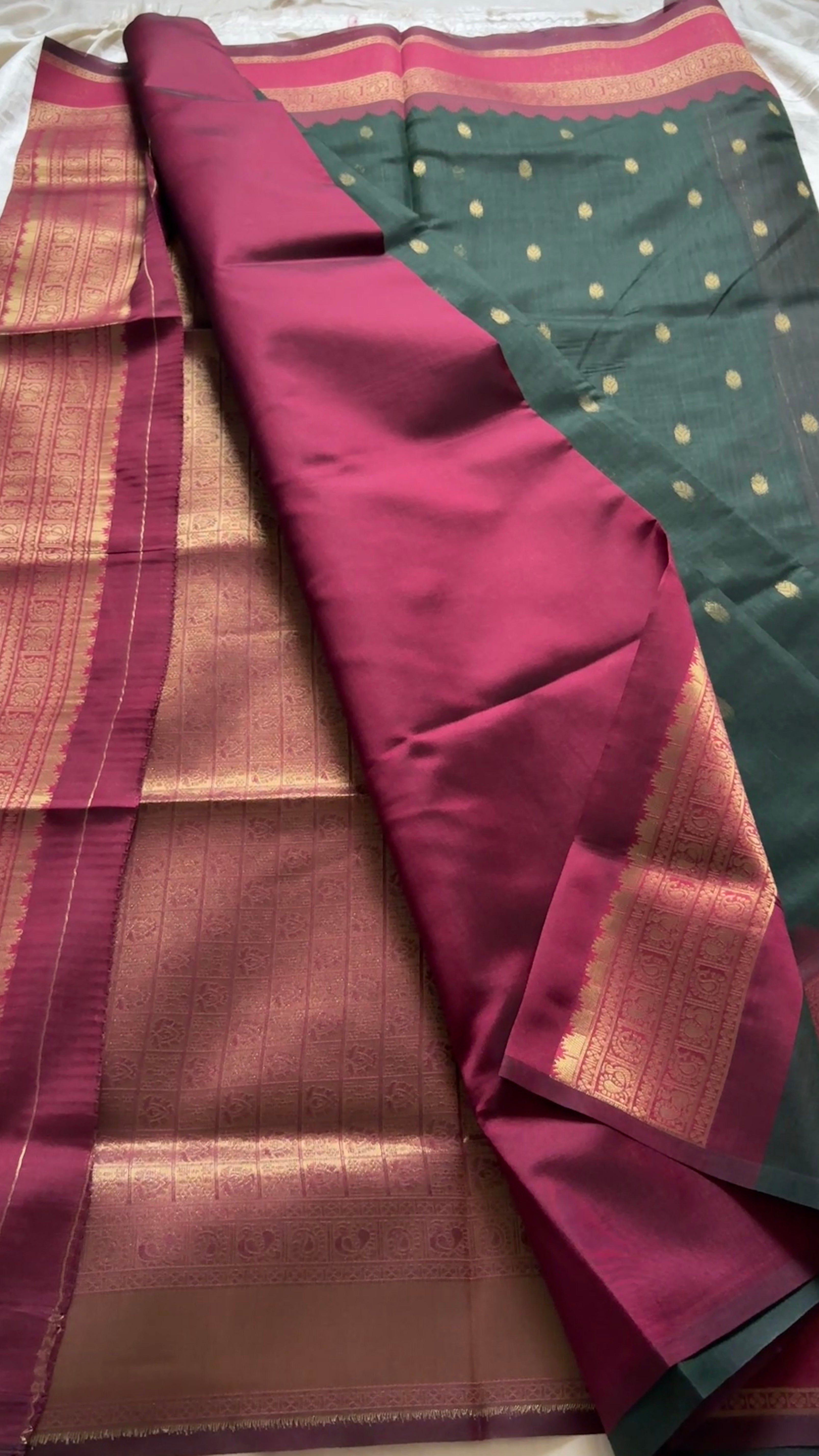 Silk cotton with Kanchi border kr21