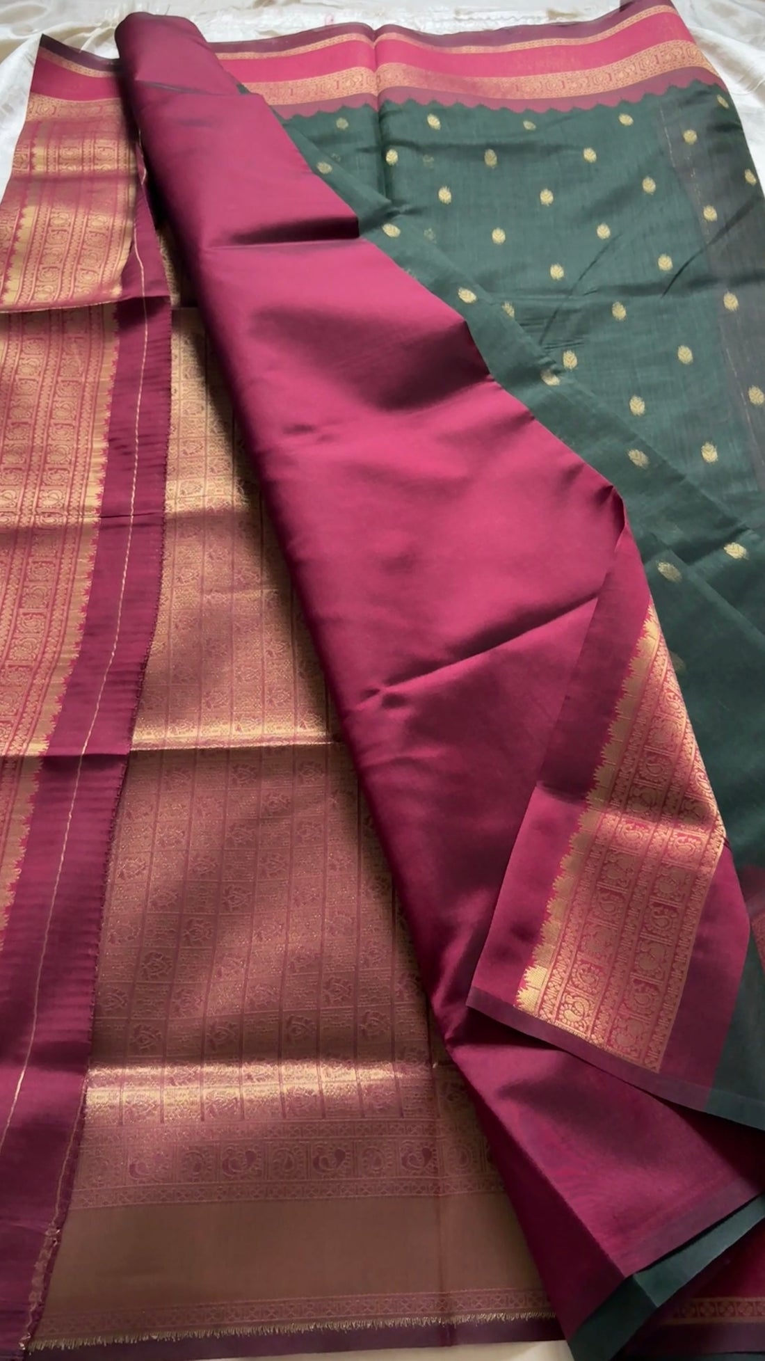 Silk cotton with Kanchi border kr21
