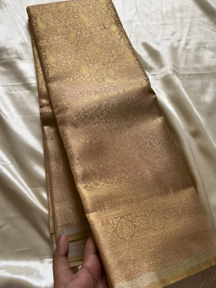 Tissue brocade silk