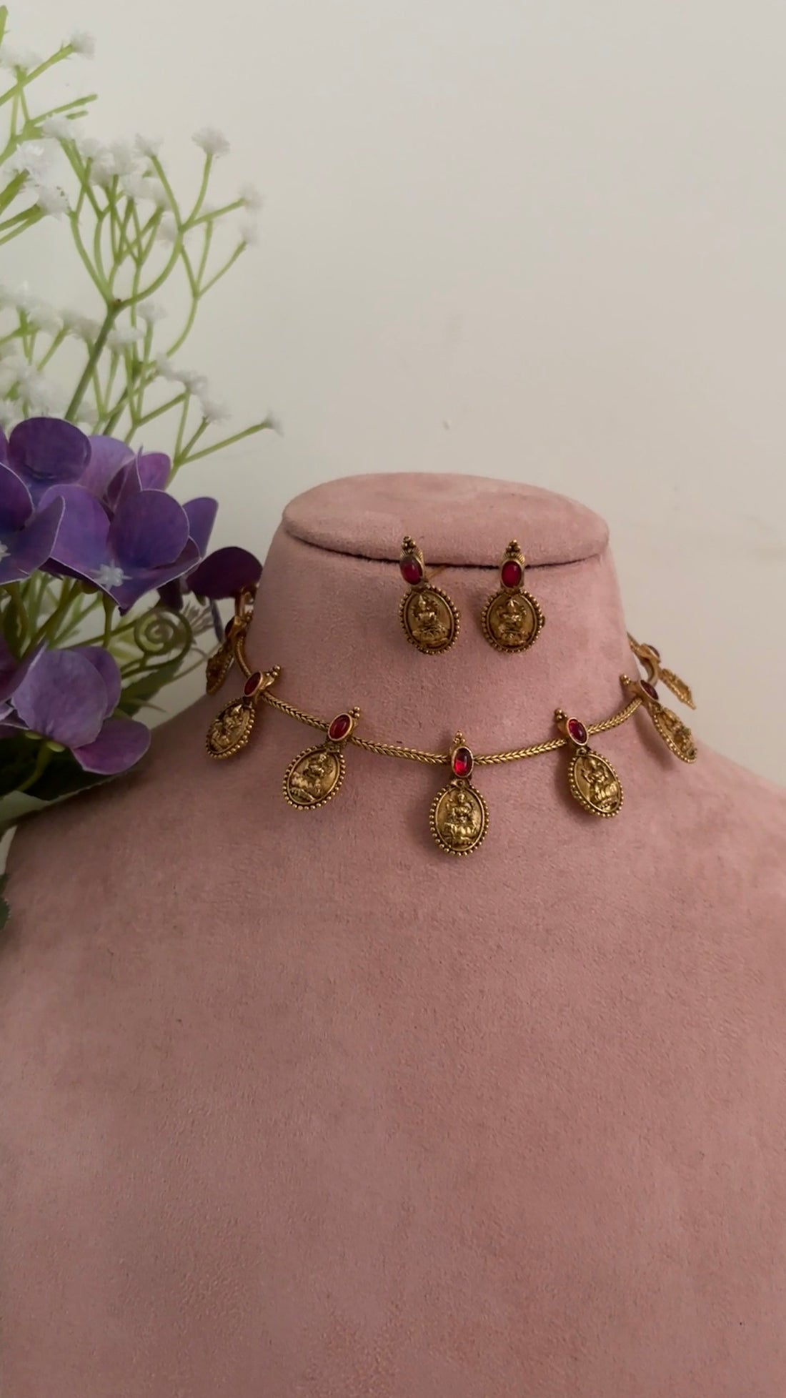 Lakshmi coin necklace