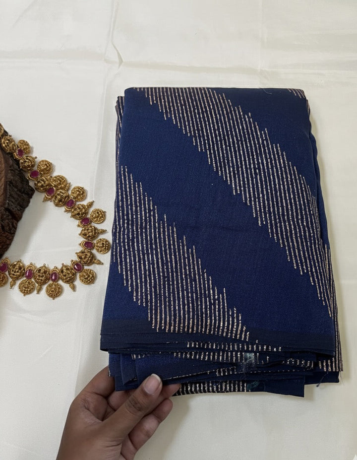 Vichithra silk (foil prints with no blouse)