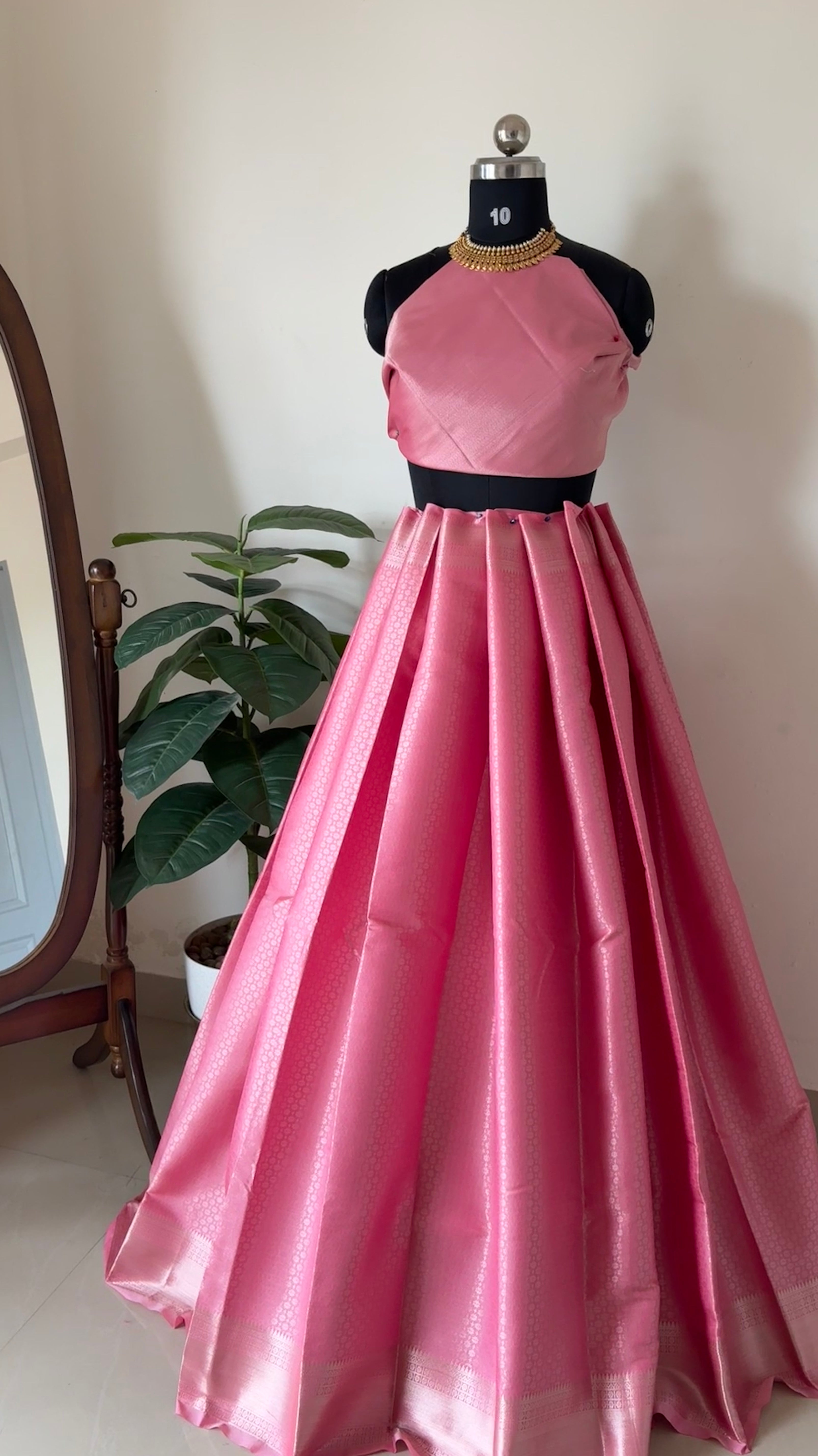 Brocade Unstitched skirt and top material