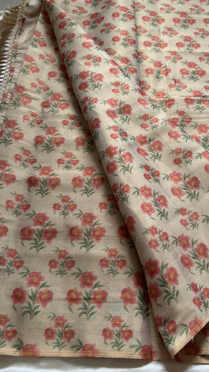 Golden soft tissue with Floral motifs kr 6