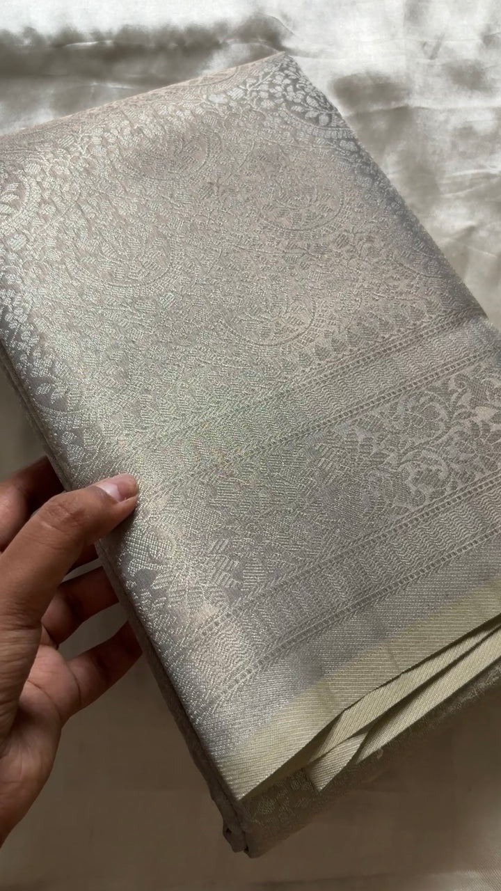Tissue brocade silk