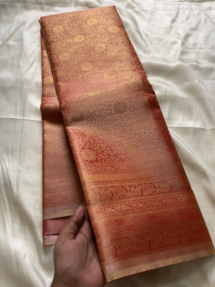 Tissue brocade silk