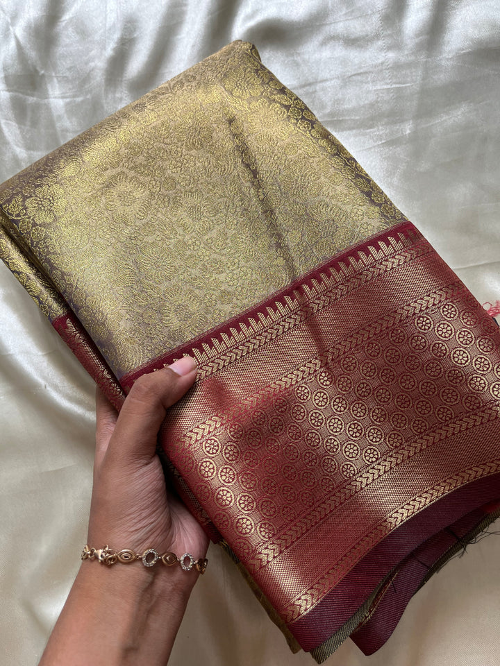 Premium soft Tissue brocade silk kr99