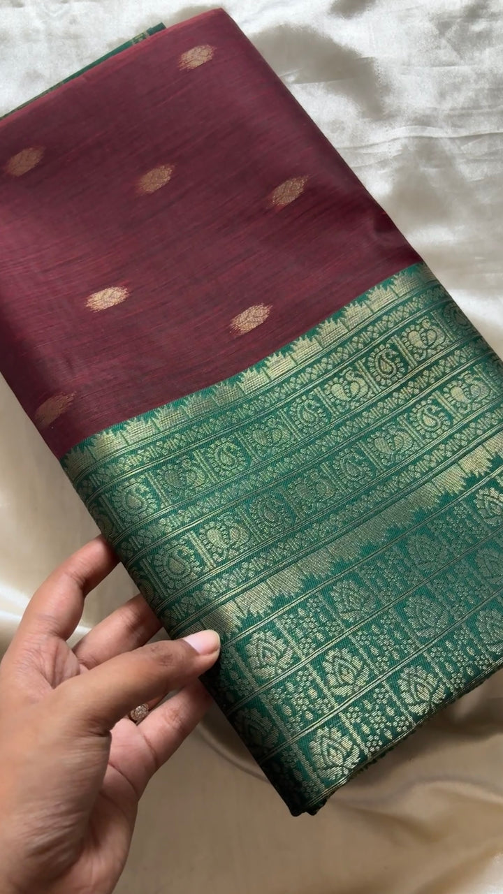 Silk cotton with Kanchi border kr 22